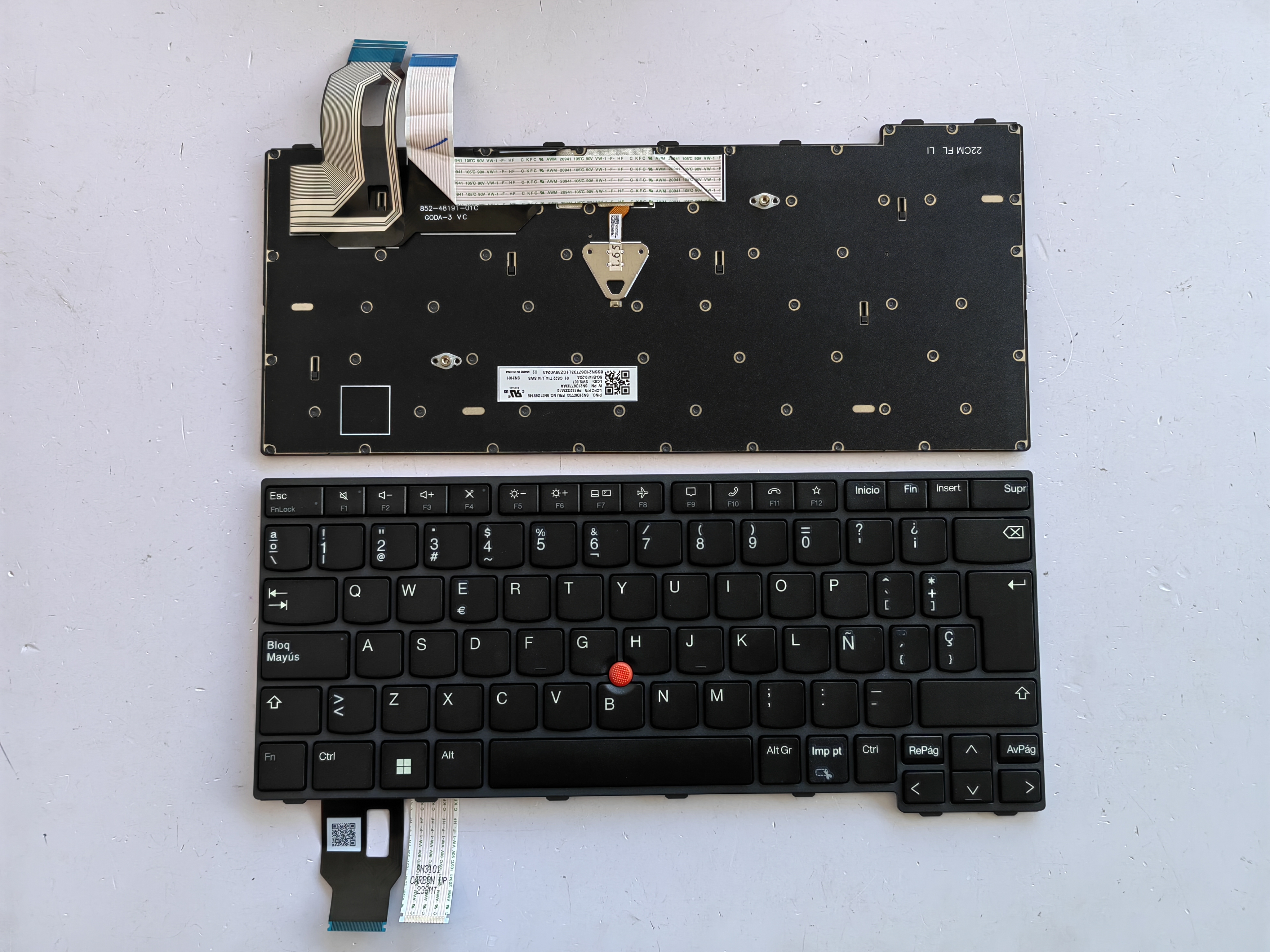 Picture of New Replacement Laptop Keyboard For IBM T14 third generation/T14 GEN3/L14 GEN3/P14S GEN3 BLACK FRAME BLACK (OEM) SP Layout